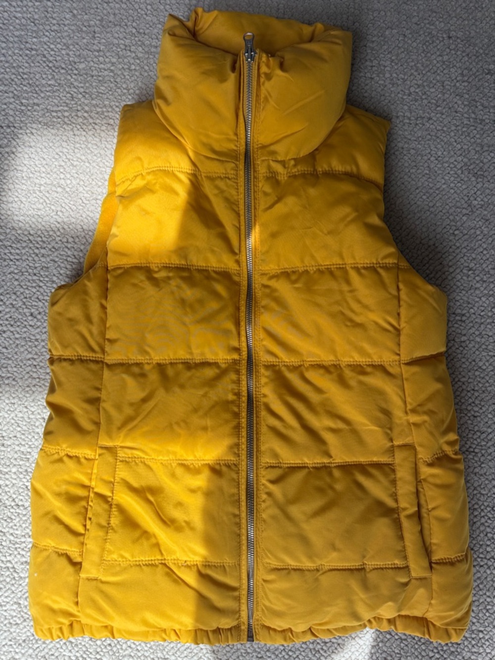 Old Navy Mustard Yellow Puffer Vest